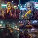 **Beetlejuice eating tenebrously bad and gross corn on the cob at a busy intersection during bohemian night out, no matter, bro got the munchies --raw** - <@538878031226470440> (relaxed)