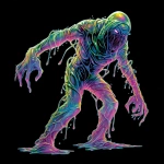 **scifi comic book style, alien ghost sludge monster, translucent, colorful, full body, classic scifi, scifi comic book style** - Image #3 <@186377350642925568>