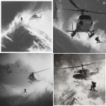 **image of a helicopter over a mountain, snowboarder jumping out, snow flying, black and grey scale, realism** - <@1078128829190647828> (fast)
-# Create, explore, and organize on [midjourney.com](<https://midjourney.com/imagine?from_discord=1>)