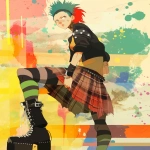 **punk --no smoking cigarette --sref 275192691 1958632036 1430290407 3311227420 --niji 6 --p ke69z7s --ar 4:5 --raw** - Image #2 <@948741381743083580>