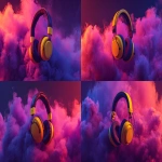 **make a cover, leave space for text on the left, dark smoke and empty purple space on the left, make the left space dark, neon yellow headphones hanging on microphone, black background, purple-yellow style, hyperrealism style, minimalism --ar 7:4 --s 250 --raw** - Variations (Strong) by <@1189578992479633449> (fast)
-# Create, explore, and organize on [midjourney.com](<https://midjourney.com/imagine?from_discord=1>)