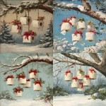 **5 toilet paper rolls hanging from a tree, with snow in the background and red and green bows on them, in the style of a vintage-style painting. --ar 67:89** - <@755829658108297216> (fast)
-# Create, explore, and organize on [midjourney.com](<https://midjourney.com/imagine?from_discord=1>)