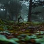 **A weathered gravestone in a dark, moody forest clearing, engraved clearly with "Sam Cortland, beloved." Moss and ivy creeping around the base, the stone slightly aged but still readable. The atmosphere is dark, sorrowful, cinematic with mist in the air and blurred trees in the background. The lighting should be cool-toned and muted, with the same blue-green desaturated vibe as the reference image. --v 6.0 --s 800 --no cartoon, anime, illustration, 3d, doll-like, person, cloak, Sam ghost, text errors --raw --ar 2:3** - Upscaled (Subtle) by <@1244098075421708410> (relaxed)