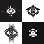 **futuristic robot eye logo black and white ultra minimalistminimalist --v 6.0** - <@973330210588082186> (fast)