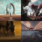 **Intriguing and enigmatic cinematic atmosphere, clear image, surrealism, future land, hdr, highly detailed, style raw --p zhav629 --chaos 10 --exp 10 --s 5 --ar 3:2 --v 7.0** - <@1008993788670263326> (fast)
