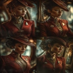 **Star Trek Uniforms reimagined in the style of belle epoque ; in the style of cinematic style photography, photorealistic images, ray tracing, subsurface-scattering, realistic lighting, live action 3D rendering --v 7.0 --p 7u4x1qi --ar 3:4 --s 250 --exp 25** - Remix (Strong) by <@419578677106311168> (fast)