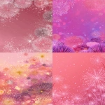 **Modern 2D Design, Pink printshop themed background with fireworks around for new year --ar 2:3** - <@1124231816405069896> (fast)