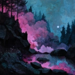 **fumarole eerie painting with a color scheme of monochromatic black and white with a pop of Color. The painting uses cross-hatching and palette knife techniques, inspired by analog horror, grunge Polaroids, ukiyo-e and retro Japanese horror. The mood is mysterious and unsettling --p v72x35v** - Image #4 <@948741381743083580>