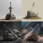 **a screwdriver in the style of Excalibur stuck in the stone** - <@431163809529462795> (fast)