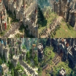 **an overhead view of a barbarian army attacking an army of knights infront of a large stone fantasy castle, daytime, sunny day, eye catching --ar 16:9** - <@970632419348717588> (fast)
-# Create, explore, and organize on [midjourney.com](<https://midjourney.com/imagine?from_discord=1>)