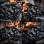 **a pile of smoldering wood, one log is shaped like the state of california** - Zoom Out by <@204451535554478080> (fast)