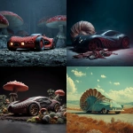 **Ammonite amanita concept car. Car magazine photography.** - <@1052958752749387917> (relaxed)