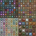 **Create a bunch of square frames with pictures in them for a game. These will be icons that a player can drag to a hotbar in the game. Some are spells and others abilities. Use a variety of colors. Here is a list of the spells and abilities I wanted represented in the square icons: mirror, mirror image, archery, arrows, bow, dog, all icons and pictures high resolution and realistic, 2k** - <@295731747579101206> (fast)