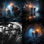 **coal miners working in a dangerous underground mine.** - <@499594555298021396> (fast)