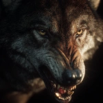 **aggressive wolf with intimidating eyes showing his teeth, dramatically lit , hyper realistic qualities, unreal engine,** - Image #1 <@973572765686829076>