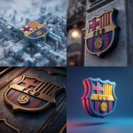 **a 3d logo of barcelona football club** - <@1185153018228920416> (fast)