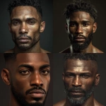 **A photorealistic male R&B artist named Dee’Will, early-mid 30s, tall, lean athletic build, smooth brown skin with warm undertones, sharp jawline, defined cheekbones, full lips, subtle five-o’clock shadow or neatly trimmed beard. Eyes are deep brown with an intense but calm gaze--expressive, soulful, confident. Facial expression communicates emotional depth, maturity, and quiet confidence. He looks like a man who has lived, loved, lost, and learned. Hair is always clean and intentional: short low fade, waves or light curls on top, well-groomed lineup. No exaggerated hairstyles. Grooming is luxury-clean, never flashy.** - <@1081043838895915008> (fast)