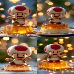**a cute mushroom-headed character (Kinopio-style) trapped inside a pudding-like jelly, soft and wobbly texture, caramel glaze on top, Kinopio reaching out in a "help me" pose with big eyes, magical fairytale lighting, Rapunzel-style dreamy atmosphere, anime-style, high detail --v 7.0 --ar 9:16 --oref <https://s.mj.run/dgfYBTKPdkw> --ow 200** - <@1112784568303497357> (turbo)
-# Create, explore, and organize on [midjourney.com](<https://midjourney.com/imagine?from_discord=1>)