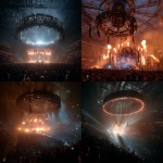 **Rammstein gives a spectacular concert in the giant space ring. --ar 4:3 --raw** - <@1052958752749387917> (relaxed)