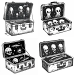 **1980s horror style logo, open fishing tackle box with ufos, alien heads, and ghostly shapes rising out, bold thick linework, high contrast black and white, retro horror illustration, VHS-era monster art vibe, simplified shapes, strong silhouette, vector style, centered composition, white background, no text --ar 1:1 --v 6.0 --s 200 --raw** - <@803064038300450856> (fast)
-# Create, explore, and organize on [midjourney.com](<https://midjourney.com/imagine?from_discord=1>)