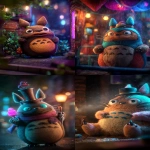 **Totoro reimagined in the style of belle epoque ; in the style of cinematic style photography, photorealistic images, ray tracing, subsurface-scattering, realistic lighting, live action 3D rendering --v 7.0 --p 2lfvpjv 7u4x1qi --ar 3:5** - <@1018138887199129620> (relaxed)