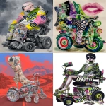 **graffiti motorized wheelchair and disability accessible fashion design sketch --ar 3:4 --p jd7xn9k** - <@948741381743083580> (relaxed)