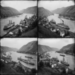 **Dry plate negatives, Panoramic photographs, Valley of the Mississippi from Winona, Minn, created 1898, Rivers United States Minnesota Winona, Mississippi River --ar 3:2** - Variations (Strong) by <@747396158858723338> (fast)