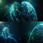 **global sustainable energy brand concept, futuristic green energy network surrounding the earth, clean technology and renewable energy visualization, blue and green color palette, soft glowing energy flows, dark premium background, corporate innovation atmosphere, high-end futuristic technology image, cinematic lighting, minimal and elegant composition --ar 16:9 --v 6.0 --raw** - <@1152881042869461062> (fast)