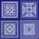 **create Printed Silk Check Foulard pattern in blue and white background --v 7.0** - Variations (Strong) by <@1013652600119373834> (fast)