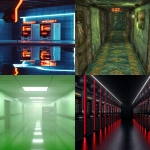 **a surreal endless fluorescent corridor that folds in on itself, office hallways merging into hotel lobbies, flooded with mirror-smooth reflective water, glowing EXIT signs floating midair, impossible staircases looping upside down, fog-filled empty rooms visible through open doors, vending machines emitting static light, faint reflections of unseen people on glossy walls, eerie symmetry, dreamlike volumetric haze, reality bending and collapsing, cinematic lighting, ultrarealistic textures, analog horror vibe, uncanny calm atmosphere, hyper-detailed architecture, Escher-like geometry, reflections behaving wrong, photo-real, long exposure glow, 35mm lens, --ar 9:16 --chaos 60 --v 6.0 --raw** - <@692146423638261810> (relaxed)