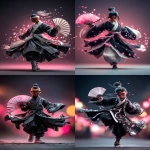 **handsome, young chinese man holding a fan, wearing a black and white soft, flowing Hanfu style robe, in a full body, flying in the air pose --ar 18:25 --p f6gpn1a --v 7.0** - <@1064451214823129168> (fast)