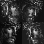 **Jesus face portrait full head side view black and white photography crown of thorns --v 7.0** - <@819073620625981460> (fast)