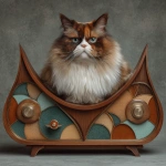 **mid-century modern cat Tweaker --exp 50 --s 250 --v 7.0** - Image #3 <@974789918188535848>