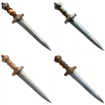 **a dnd 2024 art style a simple medieval rondel dull dagger that shimmers slightly with magic on a white background --v 7.0** - Remix (Subtle) by <@478047972412620803> (fast)