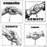 **A black and white newspaper cartoon depicts two hands, one holding the other's wrist with a string. At the top, the word "remote" is displayed in bold letters. --ar 52:53** - <@679760958868029589> (fast)
-# Create, explore, and organize on [midjourney.com](<https://midjourney.com/imagine?from_discord=1>)