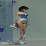 **snowflake macrophotography clearly shows a miniature of a bending female model in a fashion design sketch, photography, full body, professional set --sref <https://s.mj.run/Yq4q6PxdsPA> --p 7o5y595 --c 35 --ar 9:16 --v 7.0** - Upscaled by <@639231094968942592> (relaxed)