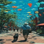 **downtown right now walking my dog down Chinatown tanabata with uncle, touchy, he’s drunk again --ar 1:2 --s 250 --v 7.0** - Image #3 <@974789918188535848>