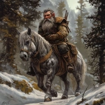 **a dwarf warior mounted on a dappled gray war pony. he is wearing gloves detailed background, high fantasy atmosphere, anime, --cref <https://s.mj.run/j1nWzMlxF-Y> --cw 0 --v 6.1** - Image #2 <@334398819246538773>