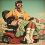 **graffiti motorized wheelchair and disability accessible fashion design sketch --ar 3:4 --p o4l8lp8** - Image #4 <@948741381743083580>