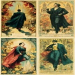 **a movie poster illustration of a handsome masculine Belle Epoque Superman wearing a version of his costume with the S on it flying towards camera over 1890s New York City streets and architecture in the fall the art nouveau style --chaos 35 --ar 6:11 --seed 1731045062 --raw --sref <https://s.mj.run/oEpqLCU-2DY> --sw 555 --stylize 999 --v 7.0** - <@688195114849271814> (relaxed)