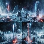 **crystalized 3D digital token, futuristic monolith with embedded currency symbols, floating in space, metallic and transparent materials, glowing lines, ultra-detailed, cold lighting, fintech concept, modern finance energy, sharp reflections, no UI, 16:9, 4k --ar 16:9 --v 6.0 --raw** - Variations (Strong) by <@1321055388543483937> (fast)