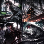 **In the woods, a dragon monster was burned. 282313 Anime, perfect details, glossy, anime style, facing forward, HD 32k --ar 3:5 --raw --sref <https://s.mj.run/C4LBTfT22GA> <https://s.mj.run/kIk1DMj5RxA> <https://s.mj.run/qqPwqlnbEws> --sw 100 --stylize 700 --iw 0 --niji 6** - <@409716268476923920> (fast)