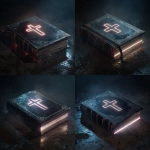 **glowing bible with a painted black cross. Dark jelly roll album art vibes** - Variations (Strong) by <@801150928811065344> (fast)