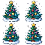 **Christmas toy, children's illustration, color light illustration, on a white background, simple style, line art, sticker --s 250** - Variations (Subtle) by <@806668441582305311> (fast)