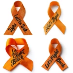 **An orange awareness ribbon with the text 'Let's Fight Back' written in black script font, looped in the classic awareness style, symbolizing strength, support, unity, and awareness, isolated on a white background. --raw --v 7.0** - <@924967683852746793> (relaxed)
