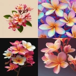 **digital illustration of Plumeria floral design 2d digital art, flat colours, no shadows, outlines, vector art, high resolution, high quality, high detail, hyper realistic, hyper detailed, hyperrealistic, octane render, --ar 3:4** - <@1347292308831469652> (fast)
