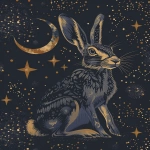 **moonlit jackrabbit, crescent moon and stars motifs, mystical boho, navy and gold accents, clean background, subtle grain --ar 4:5 --v 6.0 --no text --raw** - Image #1 <@1150647384779530290>