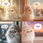 **the prettiest cutest cream-point Persian cat with haute couture turban watching tanabata from the window at his luxury penthouse apartment in Saudi Arabia, speech bubble saying "Habibi plz"** - <@538878031226470440> (relaxed)
-# Create, explore, and organize on [midjourney.com](<https://midjourney.com/imagine?from_discord=1>)