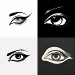 **futuristic eye logo black and white ultra minimalistminimalist --v 6.0** - <@973330210588082186> (fast)