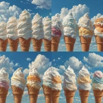 **a row of deodorant ice cream (sometimes I just put on deodorant ) 🦂🐬🤬strangulation cirrocumulus --s 250 --v 7.0** - Variations (Strong) by <@974789918188535848> (relaxed, stealth)